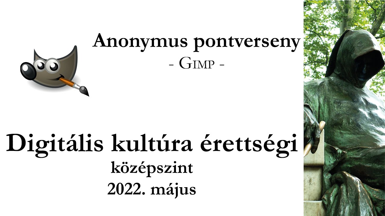 Anonymus pontverseny  - 2022. május középszintű digitális kultúra érettségi: prezentáció és grafika
