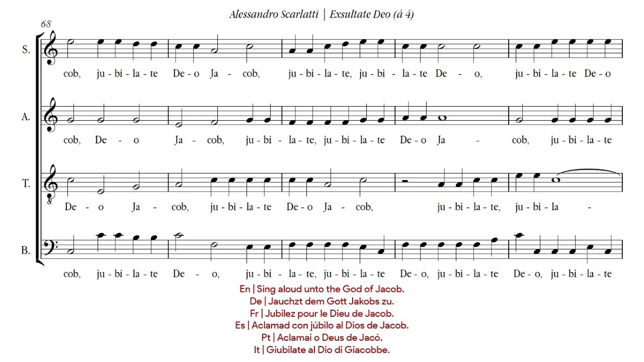 Alessandro Scarlatti | Exsultate Deo [1708, á 4; Skruk]