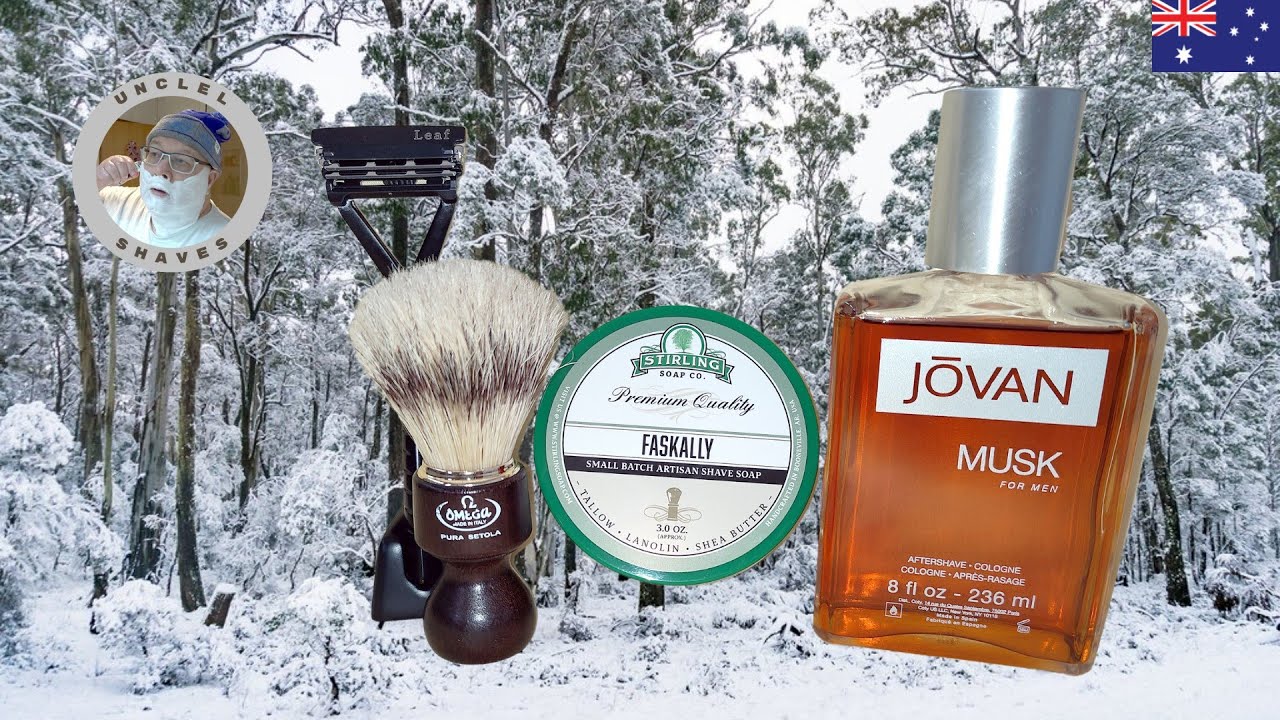 Sunday Shave || Stirling Soap Co. - "Faskally" | Omega 11126 Brush | The Leaf razor