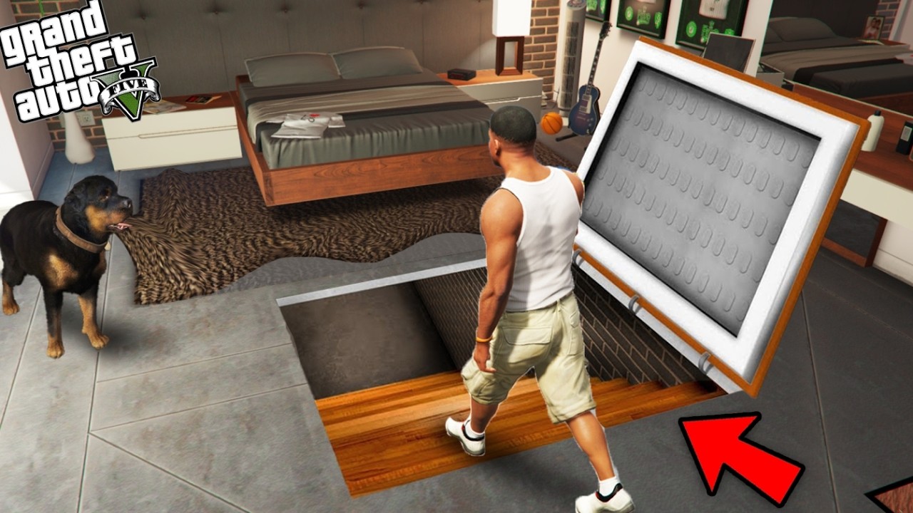 Franklin Went Inside His Secret Basement In GTA 5!