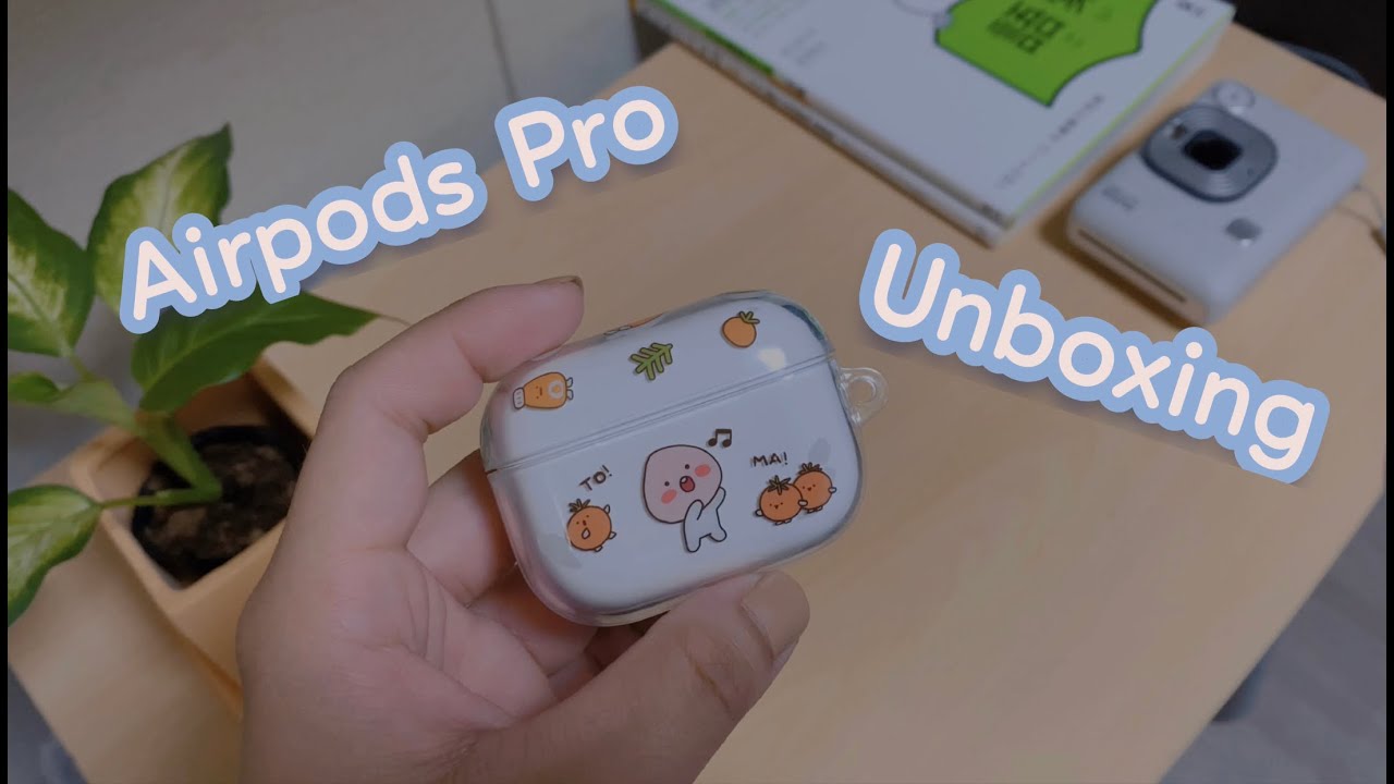 Apple Airpods Pro Unboxing + cute case 🌿 Aesthetic