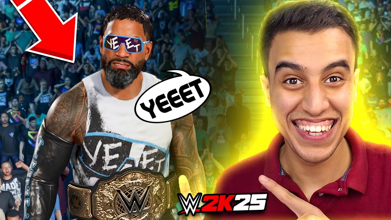 جاى اوسو ضد 10 مصارعين فى مباراة الجانتلت فى لعبة WWE2K25 🔥😨
