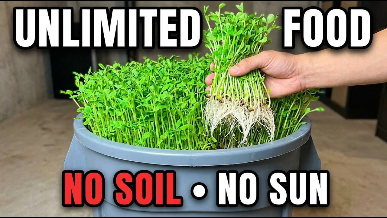 Grow Unlimited Microgreens In A Trash Can. No Soil. No Sunlight. The 5 Min Setup