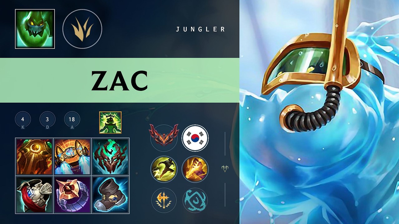 Zac Jungle vs Ambessa - KR Grandmaster Patch 26.09