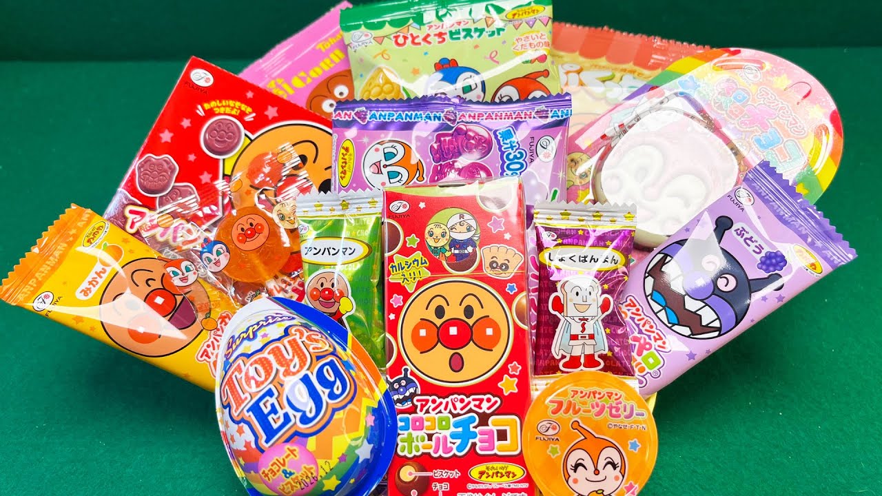 アンパンマンのお菓子開封ASMR🍫🍭🌎チョコやキャンディの開封動画で癒しの時間✨(No Talking)