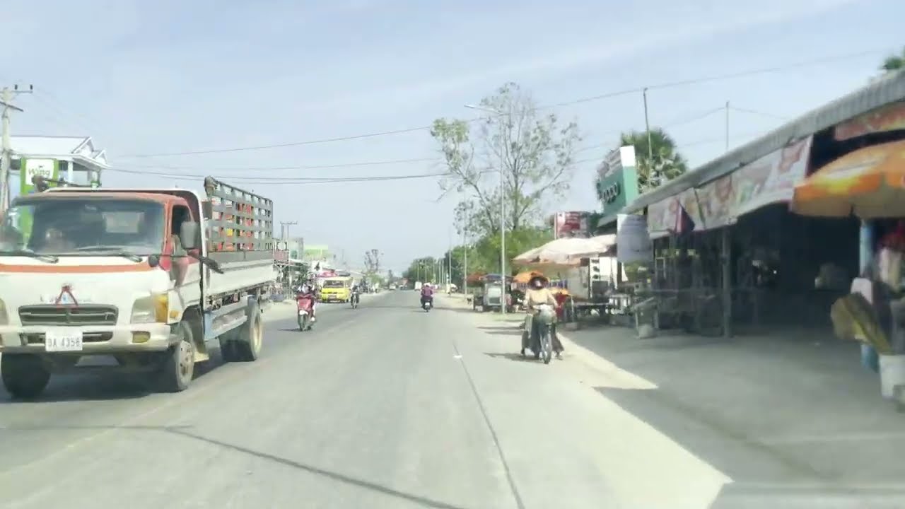 Peaceful Drive in Cambodia | No Music, Real Road Sound