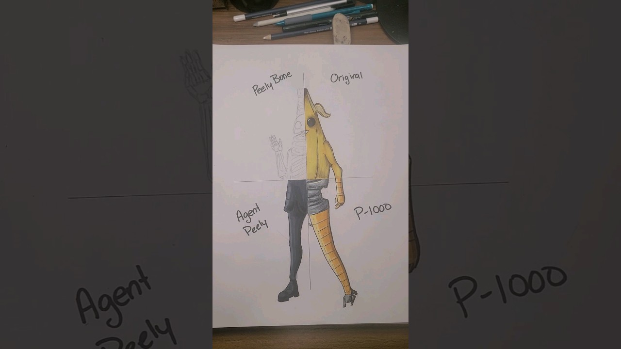 Drawing Peely from Fortnite- Agent Peely! #drawing #fortnite #shorts