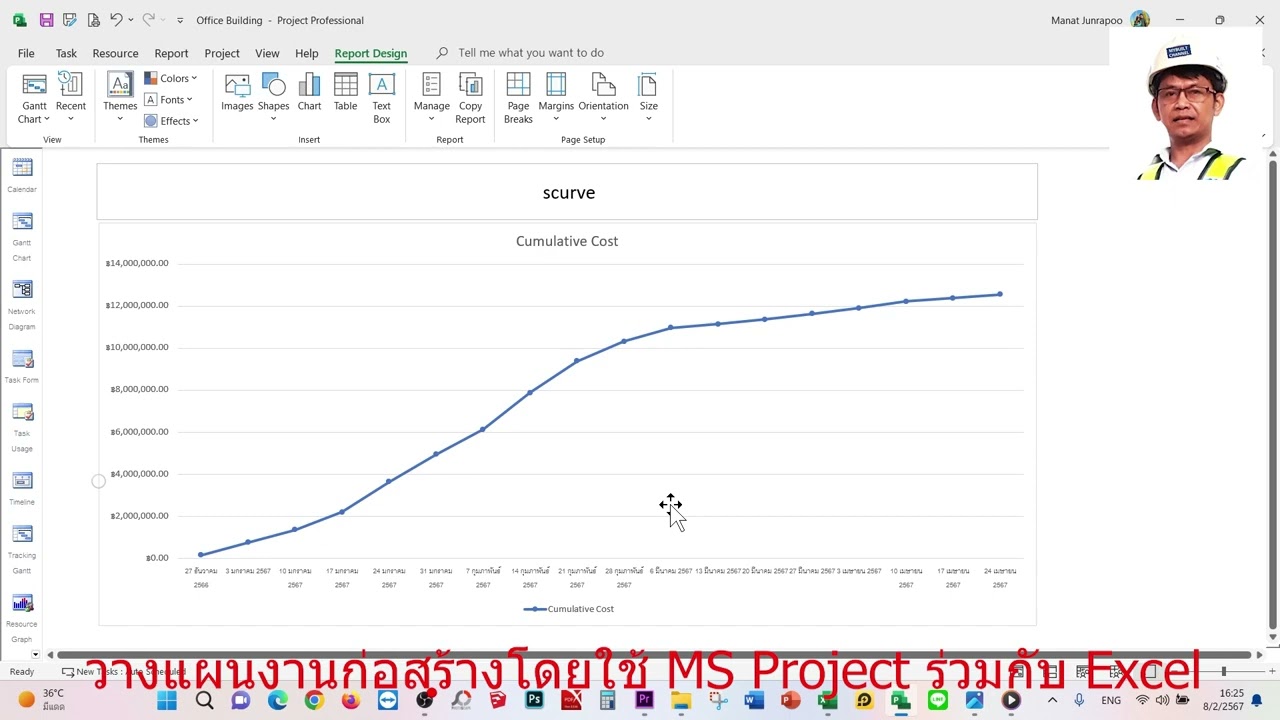 S-Curve Step by Step EP3 การใช้งานร่วมกันของ MS Project กับ EXCEL