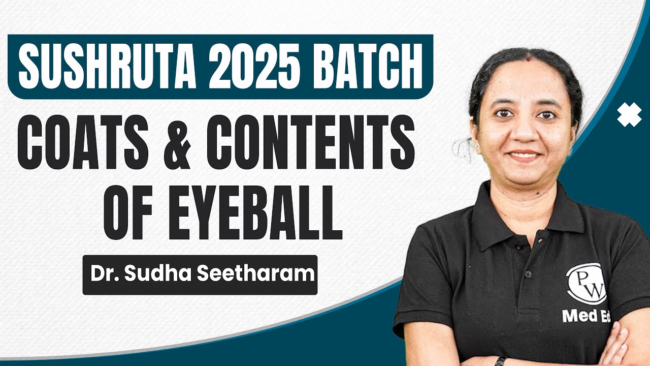 Coats and Contents of Eyeball | Ophthalmology | Sushruta 2025 for MBBS 3rd Year | Dr. Sudha Ma'am