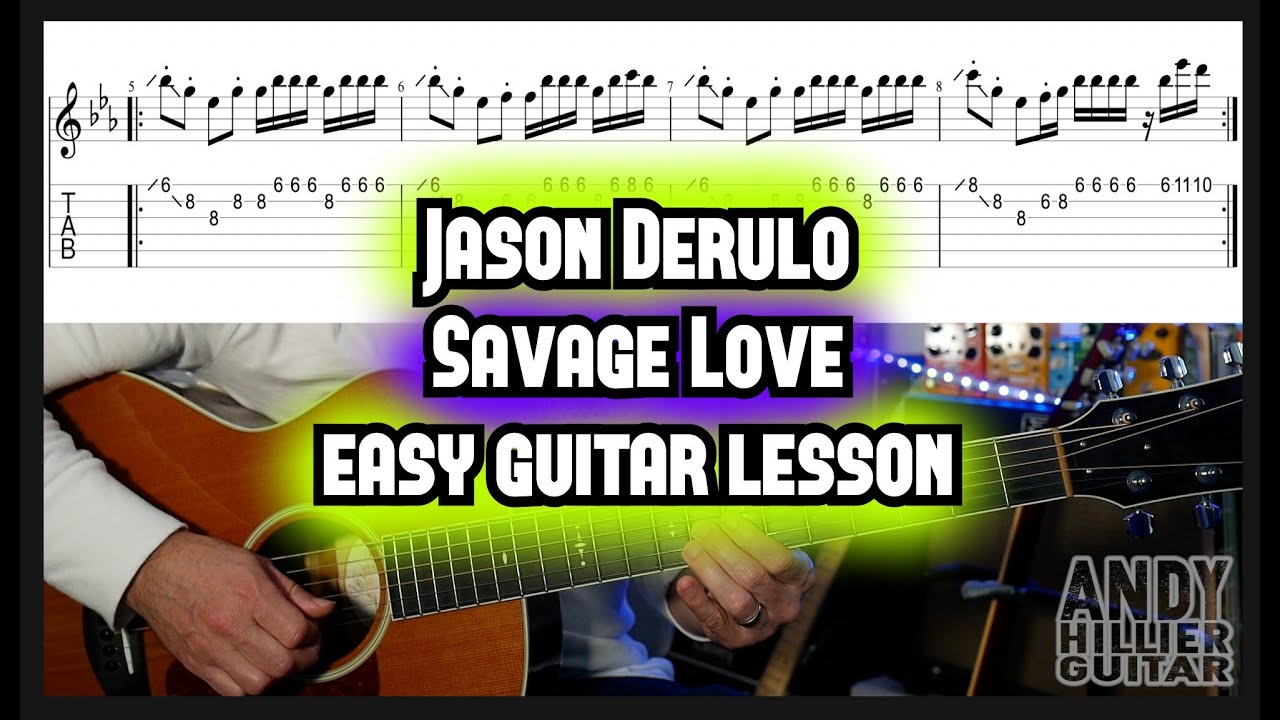 Jason Derulo - Savage Love Guitar tutorial (EASY)