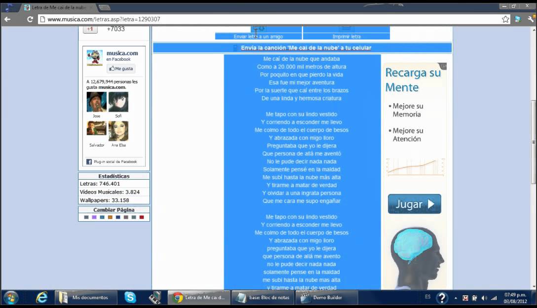 Como buscar letras de canciones en Google
