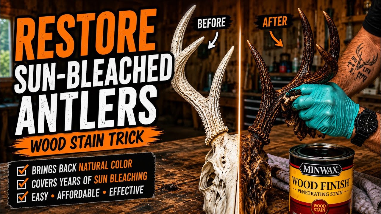 How to color your deer antlers from sun bleaching. DIY
