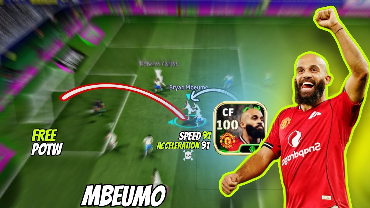 🔥FREE POTW |BRYAN MBEUMO MANCHESTER UNITED|🔥 IS HE GOOD ATTACKING ?🤔| LETS REVIEW☠️| efootball 26 💯