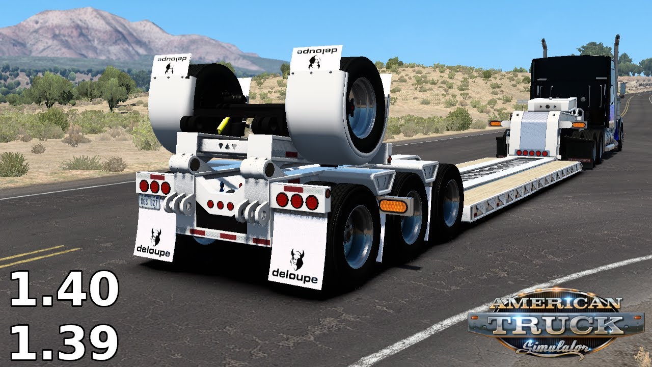 ATS 1.39-1.40 | Custom Deloupe Lowboy Trailer | American Truck Simulator Mods