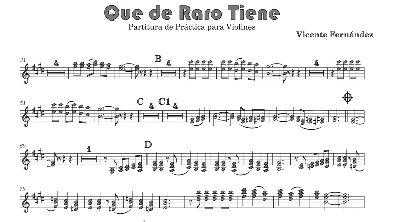 8. Que de Raro Tiene - Partitura