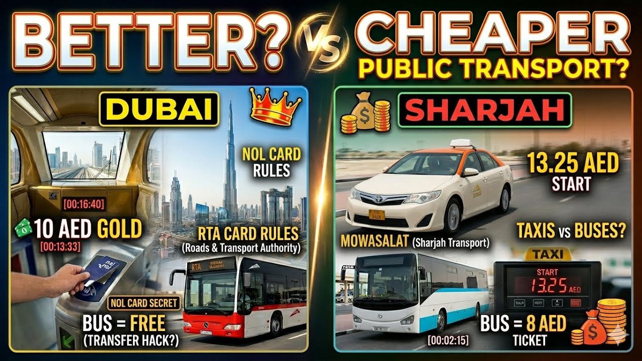 Dubai vs Sharjah: Which City Has the Better (and Cheaper) Public Transport