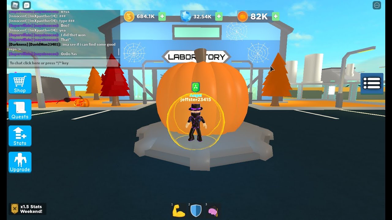 Halloween update in super power fighting simulator