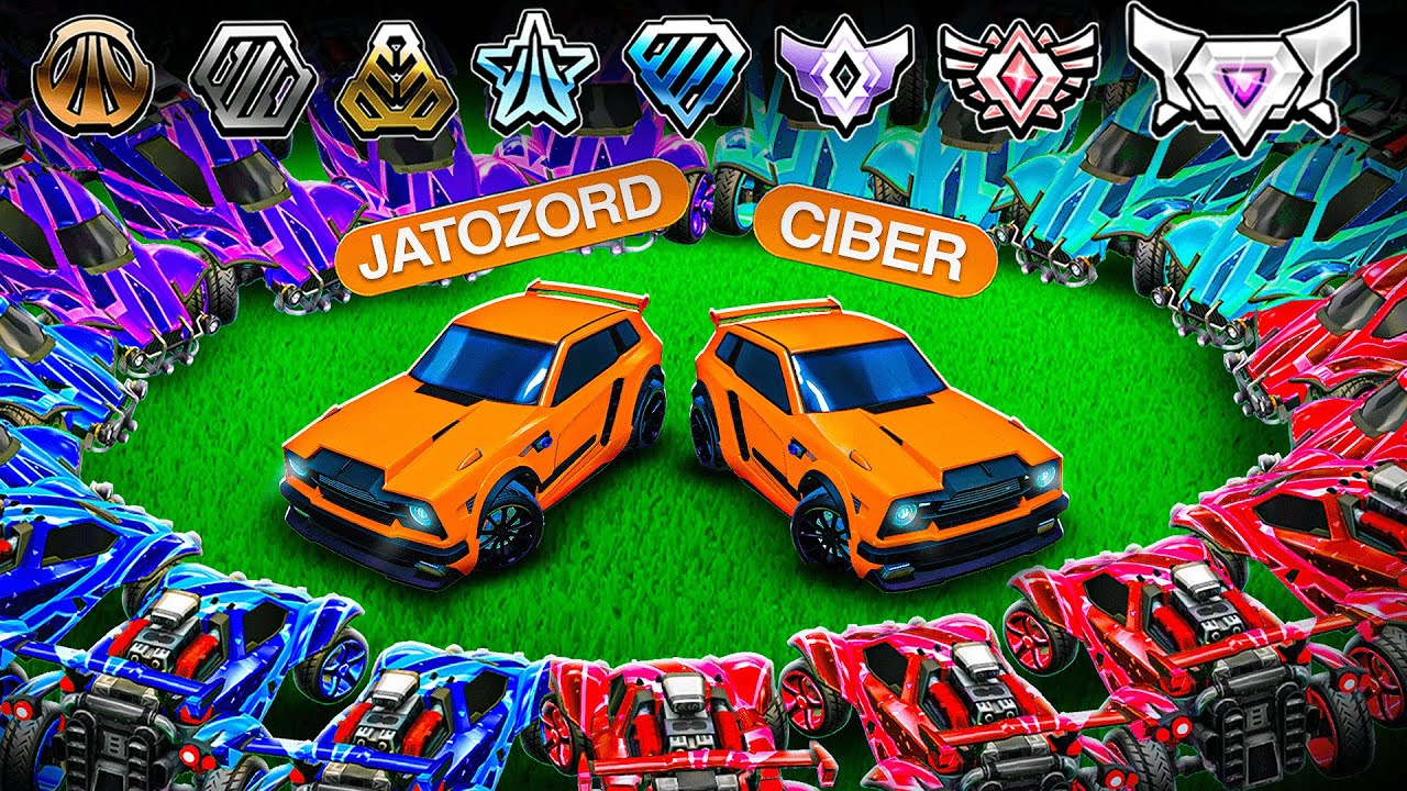 2 PROs VS TODOS OS RANKS AO MESMO TEMPO NO ROCKET LEAGUE