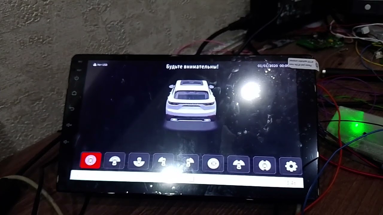 Круговой обзор + обгонная камера в Nissan Leaf ZE1 для Android магнитолы