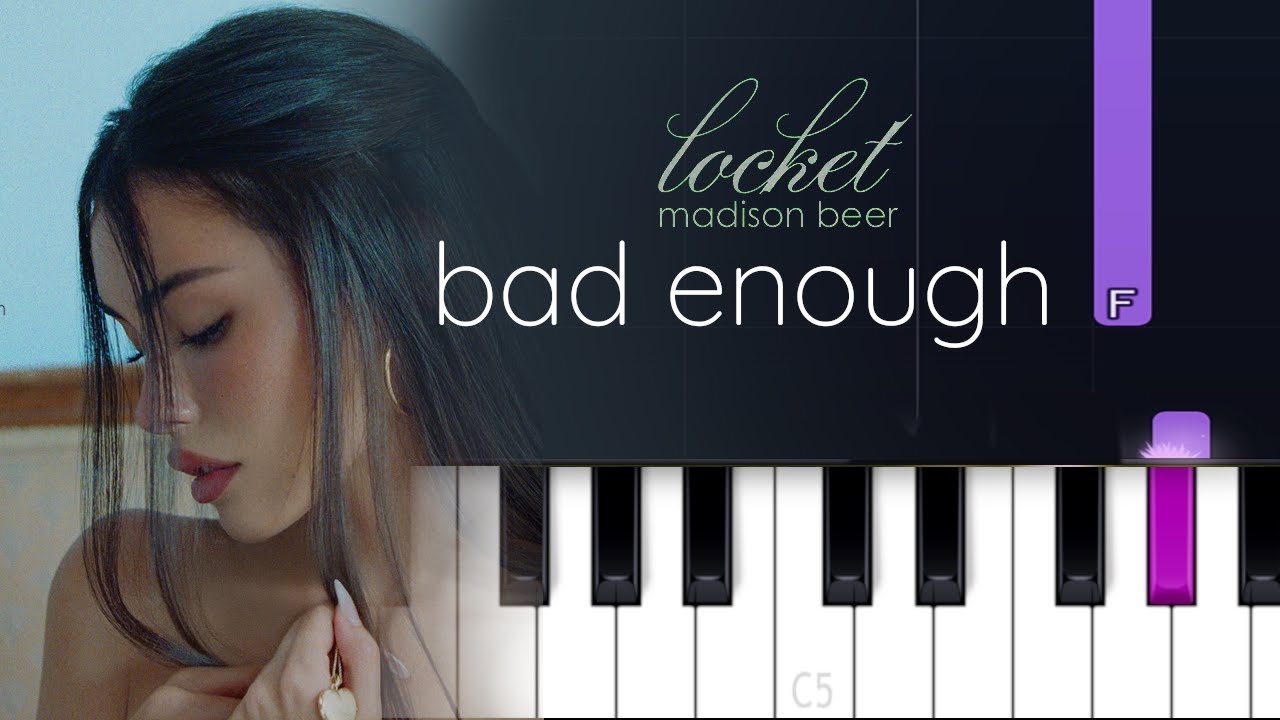 Madison Beer - bad enough (Piano tutorial)