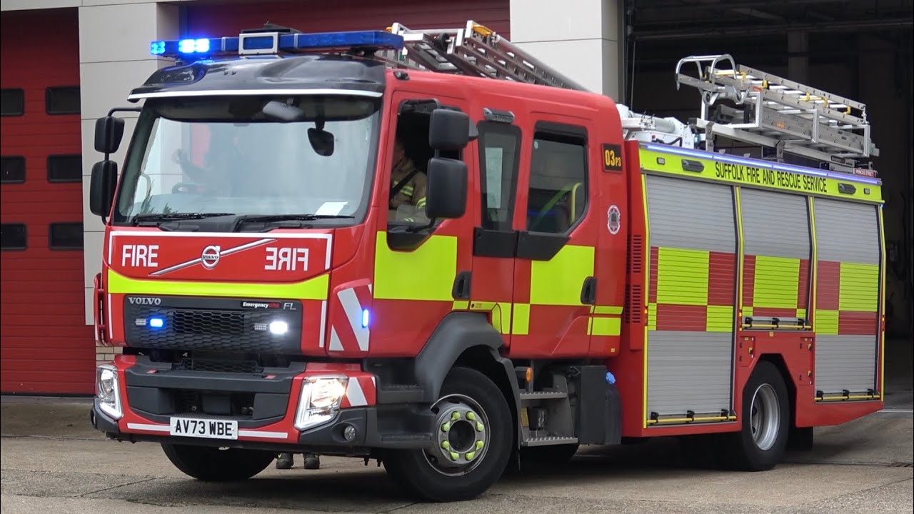 Suffolk Fire & Rescue Service, Princess St (Ipswich) Emergency One Volvo FL (O3P3) turnout