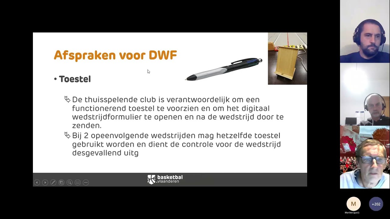 Cursus Tafelofficial - taken van de aantekenaar