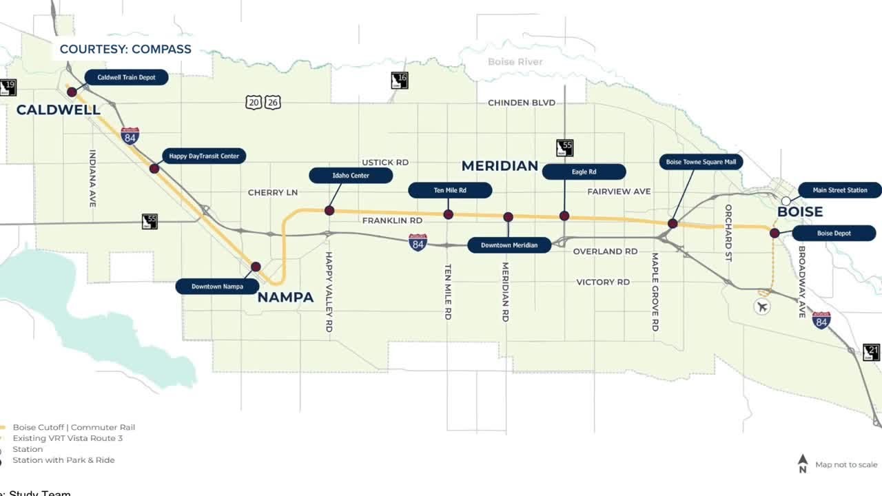 COMPASS selects commuter rail as preferred option for Treasure Valley mass transit