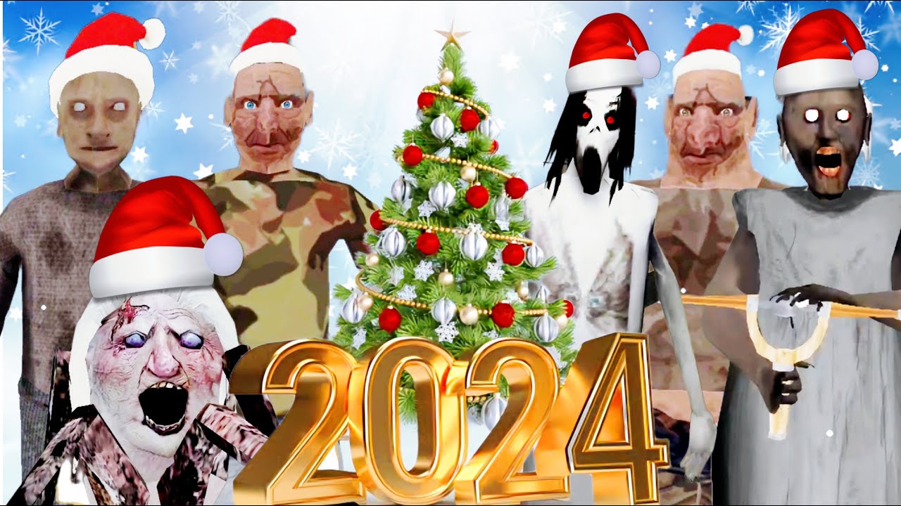 Merry Christmas 2024 From The Twins With Granny And Slendrina's Mom