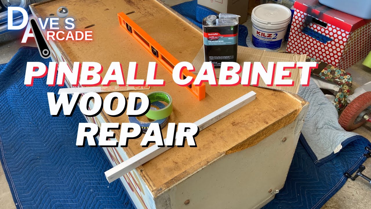 Pinball cabinet wood repair
