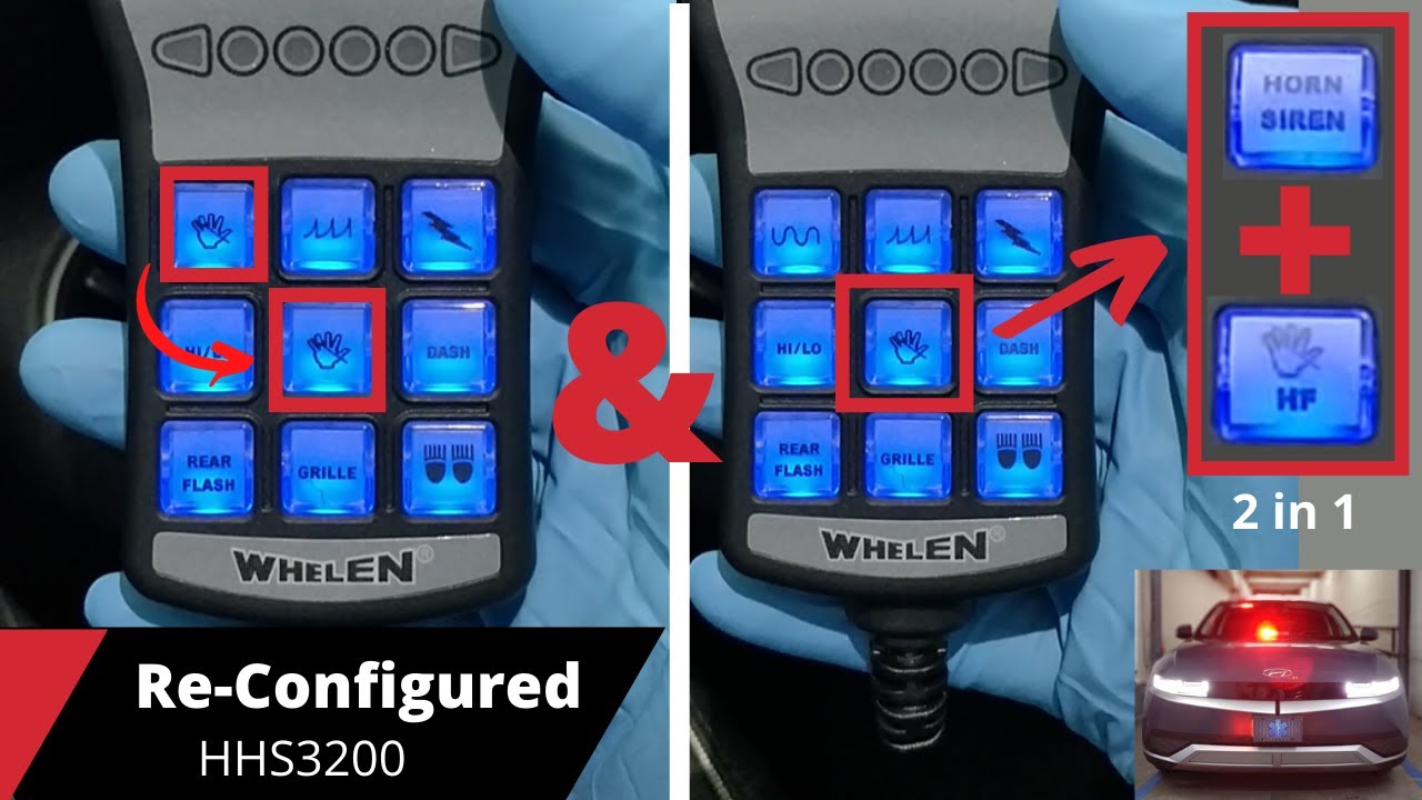 Re-Arranged  & Combo HandsFree + HornSiren in one. Whelen HHS3200: Handheld
