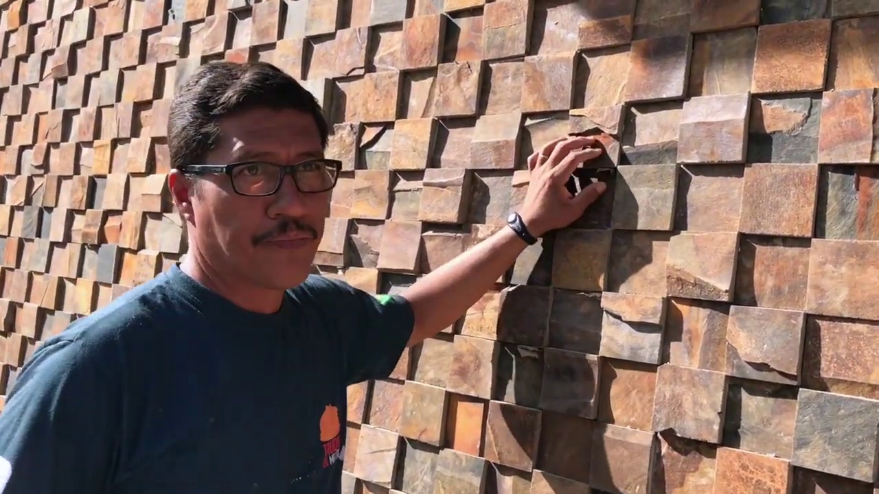 PAREDE PEDRA FERRO 3D! OLHA SÓ COMO FICOU LINDA!