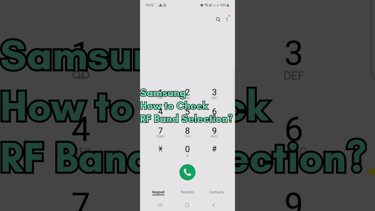 Samsung : How to check RF Band Selection? #shorts #techinfo #secretcode #code #android