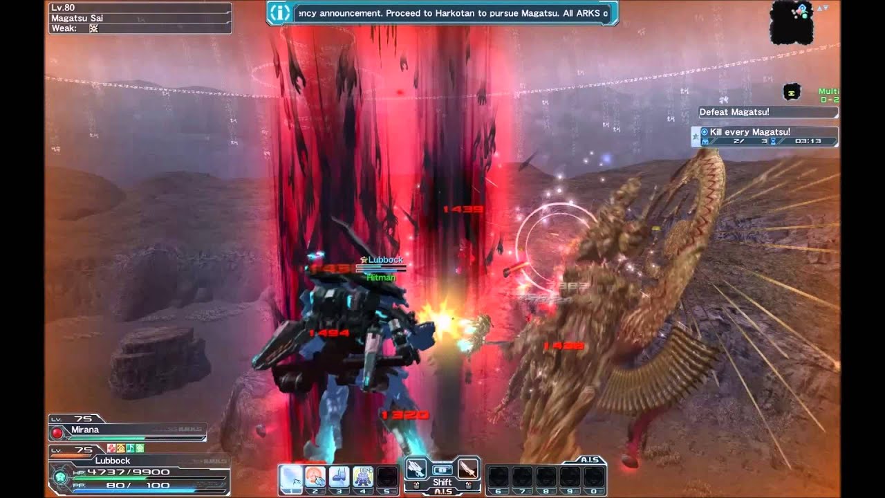 Jake plays PSO2[JP] - AiS vs. Magatsu