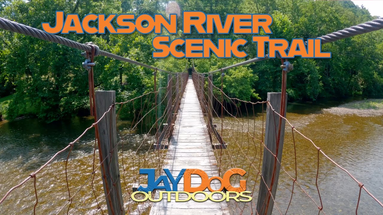 Jackson River Scenic Trail - Cycling 15 Miles on Gravel, Swinging Bridge stop, and Racing with Deer