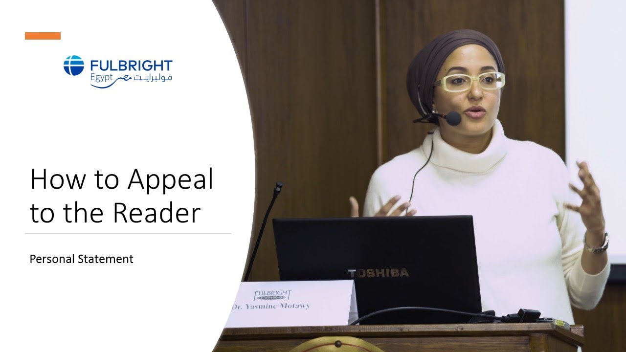 How to Appeal to the Reader - Personal Statement - Dr. Yasmine Motawy