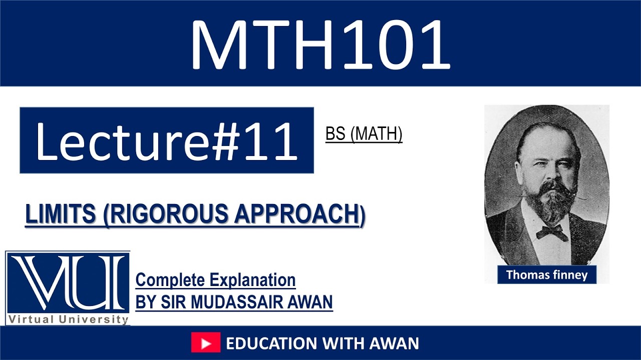 MTH101 Lecture 11 | Limits (Rigorous Approach) | BS Mathematics | Virtual University (VU)