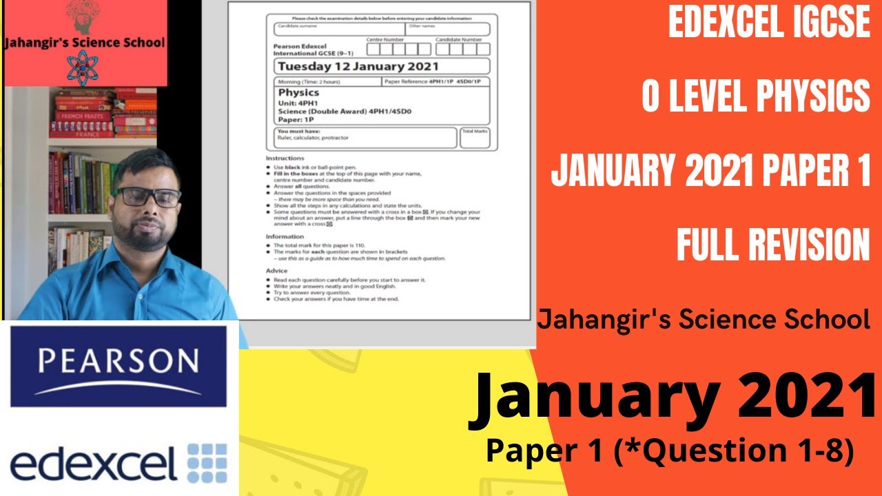 EDEXCEL IGCSE O LEVEL PHYSICS || January 2021 Paper 1 || Full revision