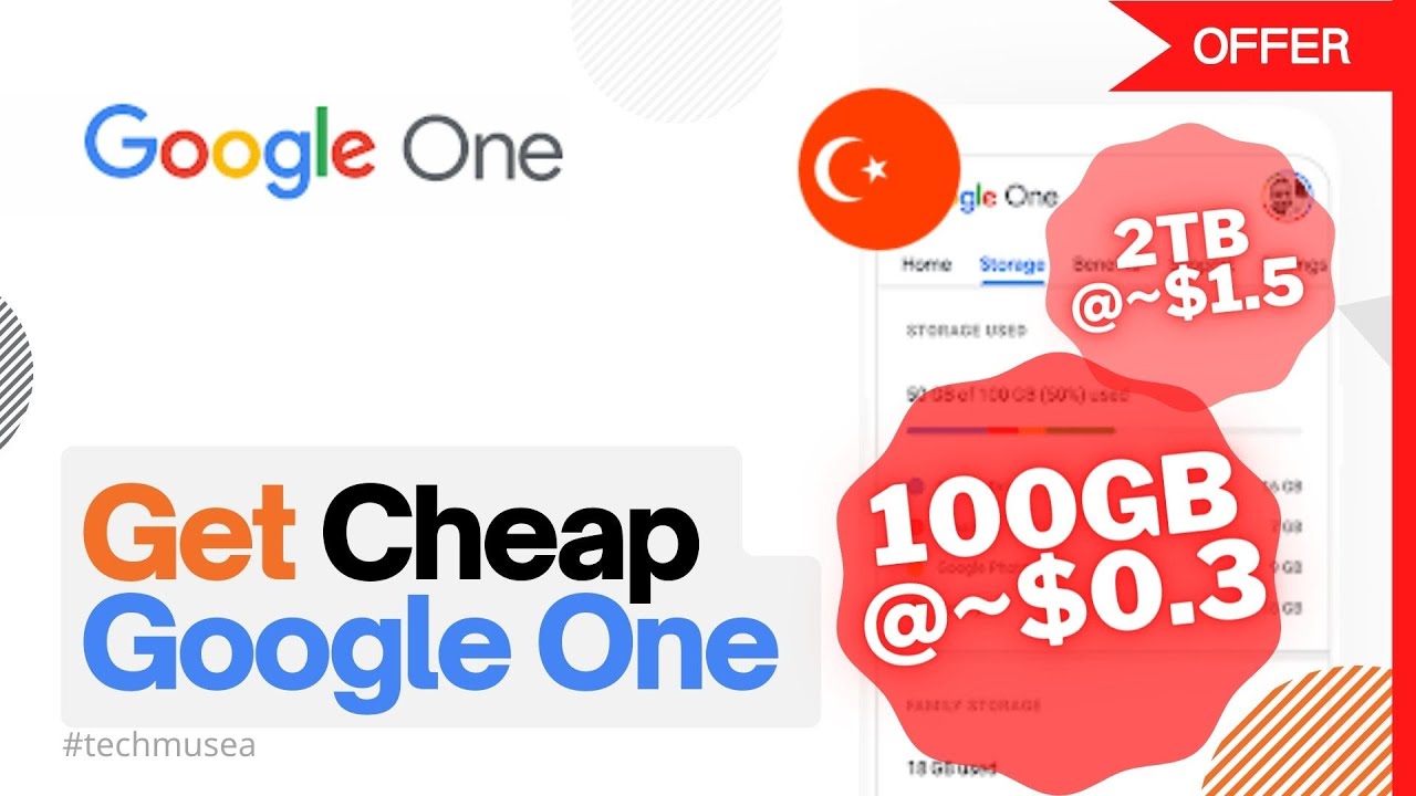 Get 100GB $0.3 Monthly w/ Cheap Google One 2025！Subscription Tutorial on Google One Turkey with VPN