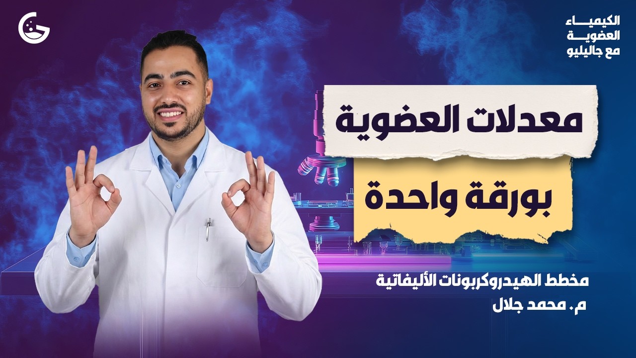 مخطط جميع معادلات الكيمياء العضوية الأليفاتية | الخريطة الكاملة للعضوية 3ث