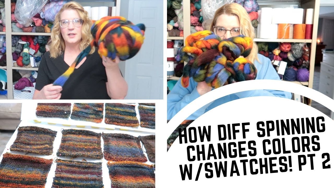 Color Study in Spinning-The Same Space Dyed Top 8 Different Ways! Part 1/Splitting Plying Changes!