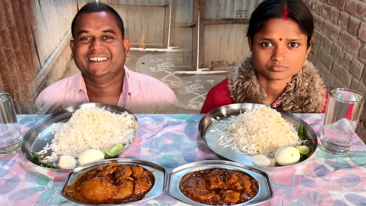 Asmr Eating 🔥 🔥 Very Very Spicy Chicken Kosha with Basmati Rice 🍚 🔥 Onion, Lemon 🔥 🍋 
