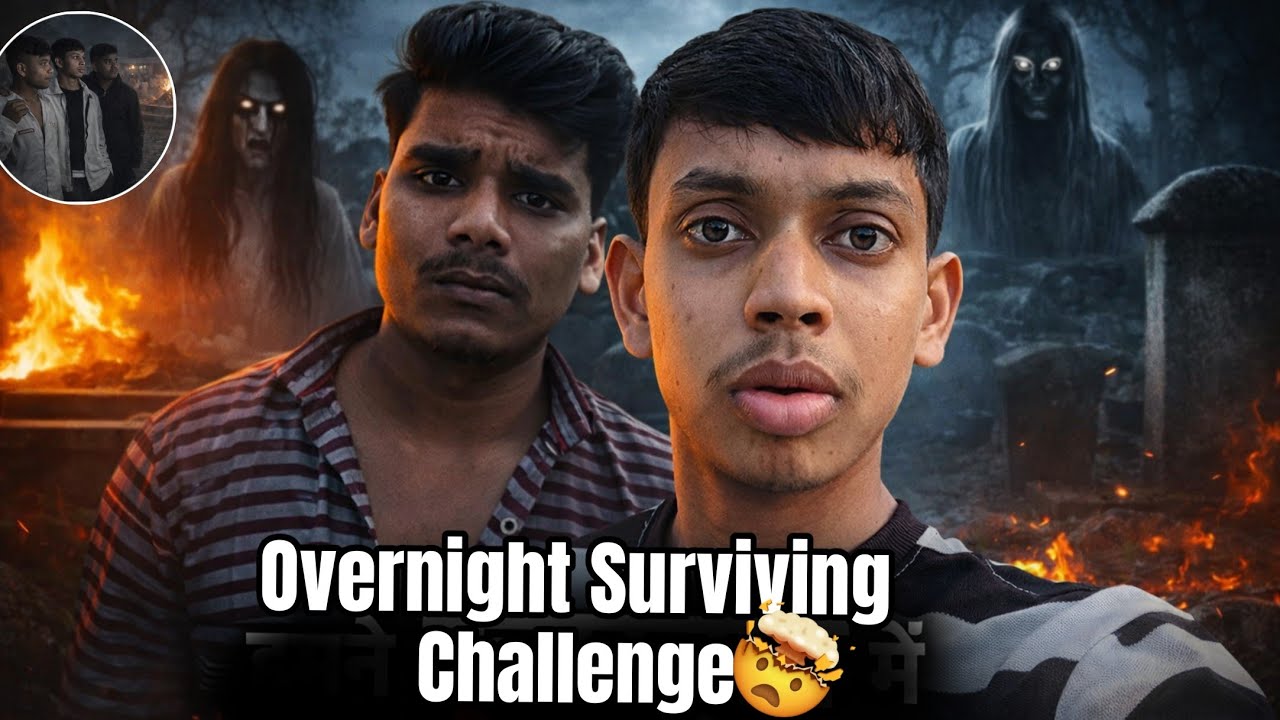 Overnight surviving challenge 😱😰 | survival squad challenge video | horror camping video #horror 