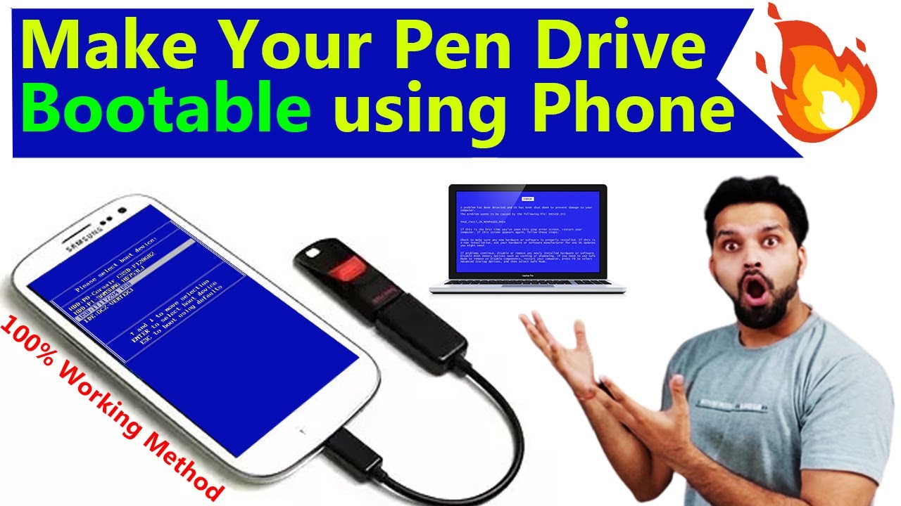 100% Working: How to Make Bootable Pendrive using Your Phone