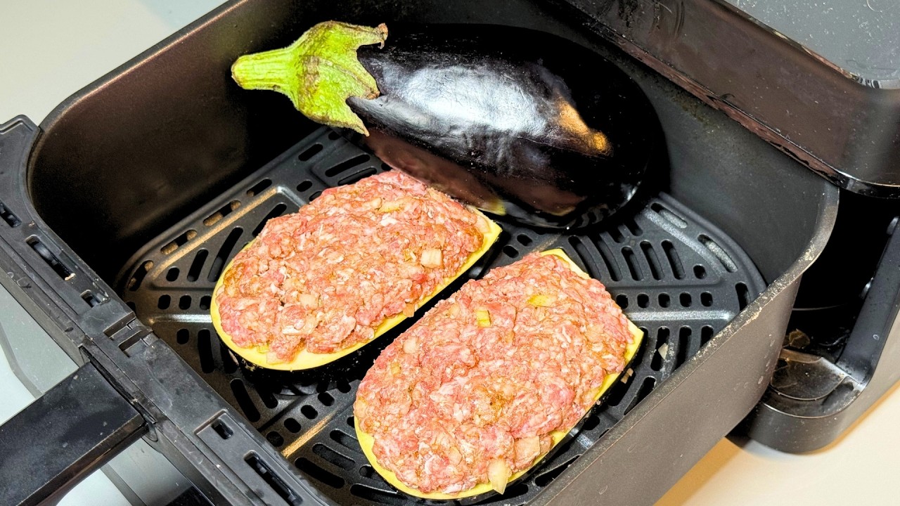 Баклажаны, приготовленные в аэрогриле с говяжьим фаршем — самый вкусный ужин который я когда либо ел