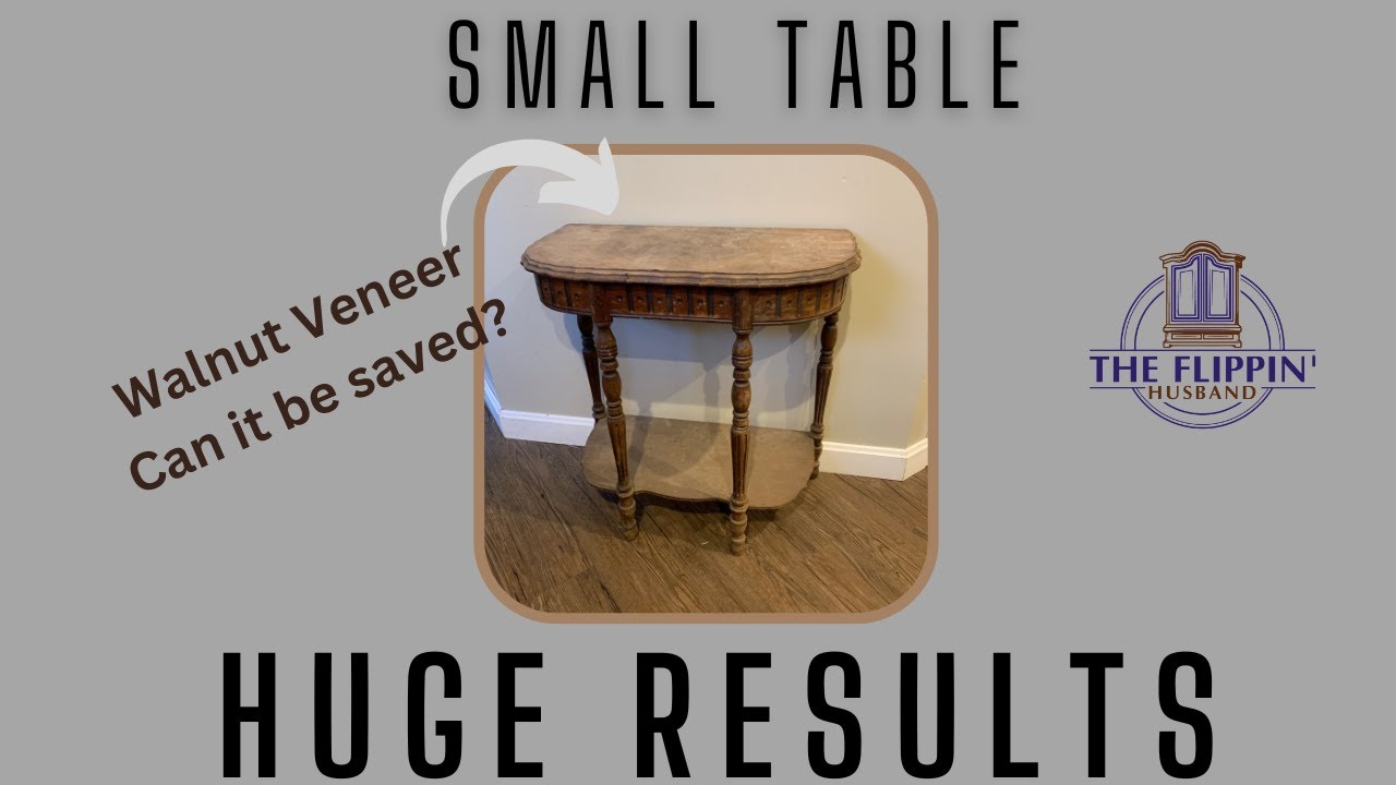 Restoring a Walnut Veneer Console Table | Hand Rubbed Finish | DIY Guide | Amazing Transformation