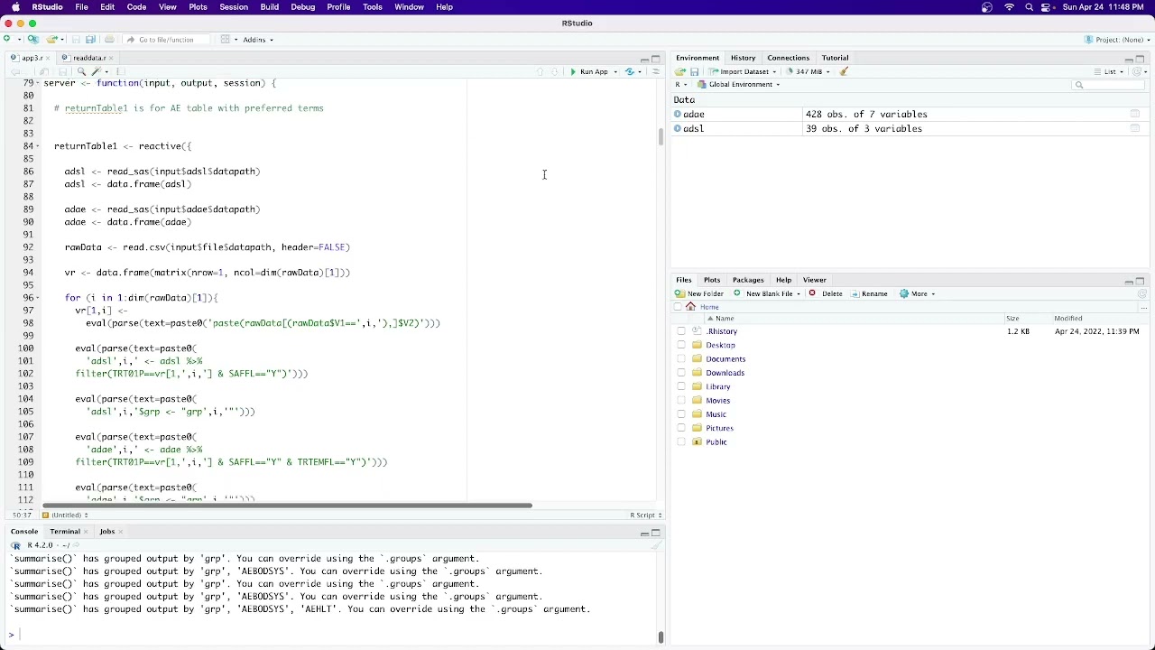 shiny app for AE table part 3
