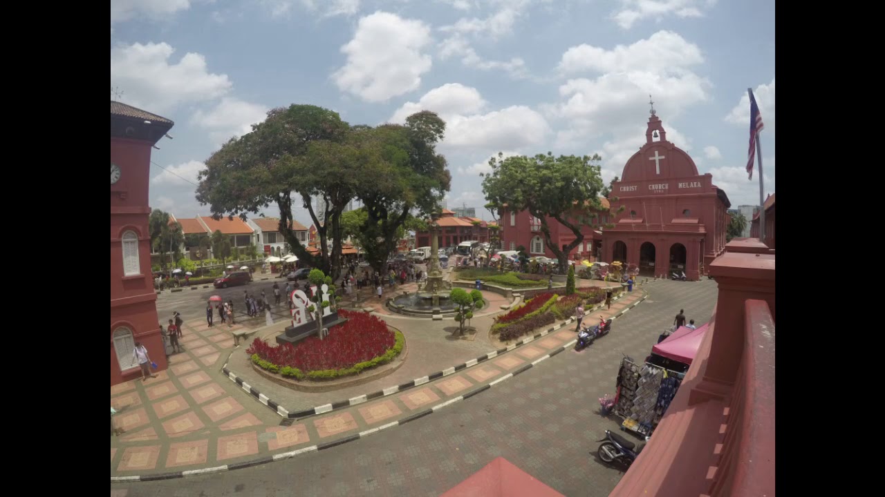 Daytime time-lapse of Red Square (Dutch Square) in Malacca