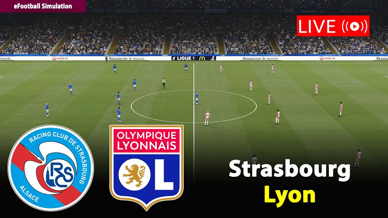 🔴En Direct- Strasbourg contre Lyon | Ligue 1 25/26 Match | PES21 Game Simulation