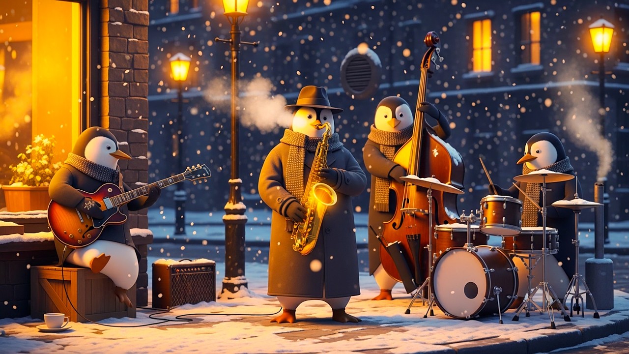 The Cool Penguins – Smooth Jazz Café ☕ | Relaxing Jazz for Study, Work & Focus