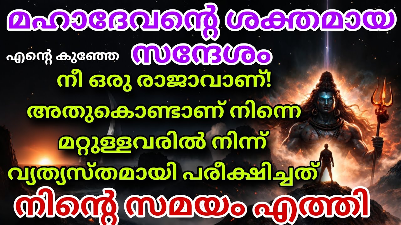 നീ ഒരു രാജാവാണ് 👑 | ബ്രഹ്മാണ്ഡം നിന്നെ ഒളിപ്പിച്ച സത്യം shiv message | Mahadevan message divine